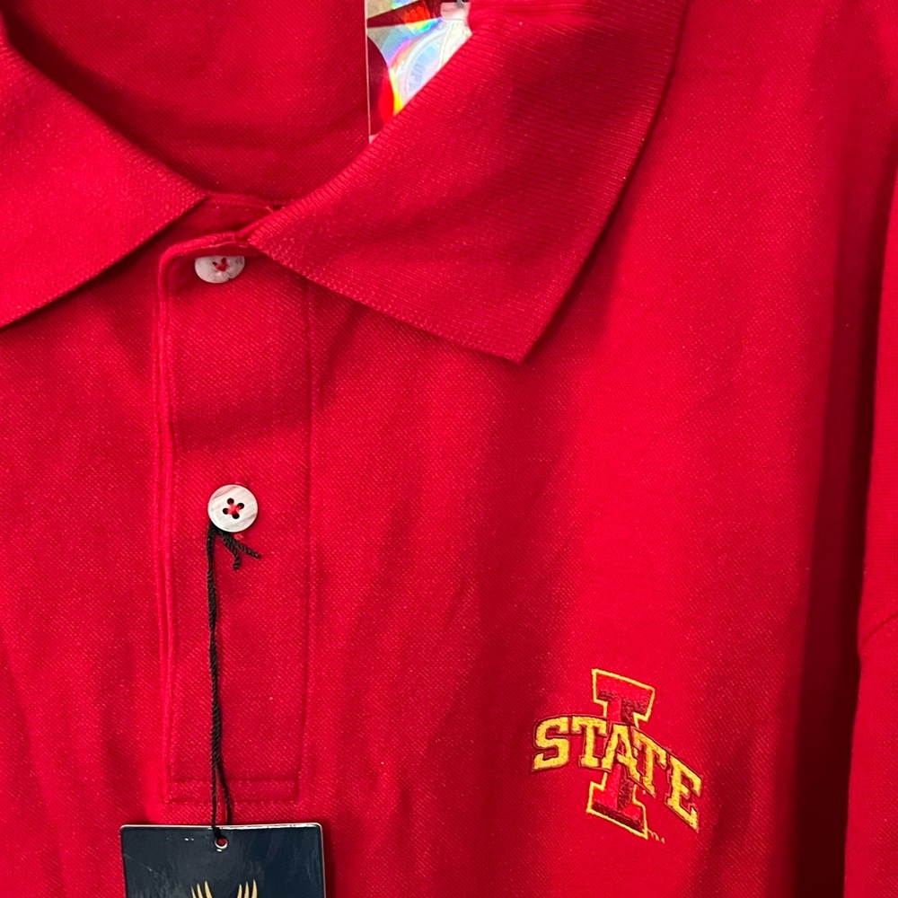 Iowa State Cyclones Polo 2XL Red Pima Cotton NWT Peru